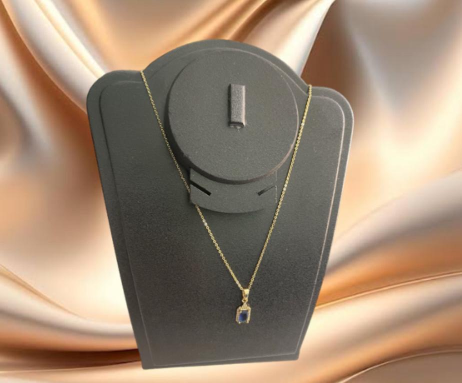 CADENA CON DIJE CUADRADO CON ZIRCONIA BLANCA