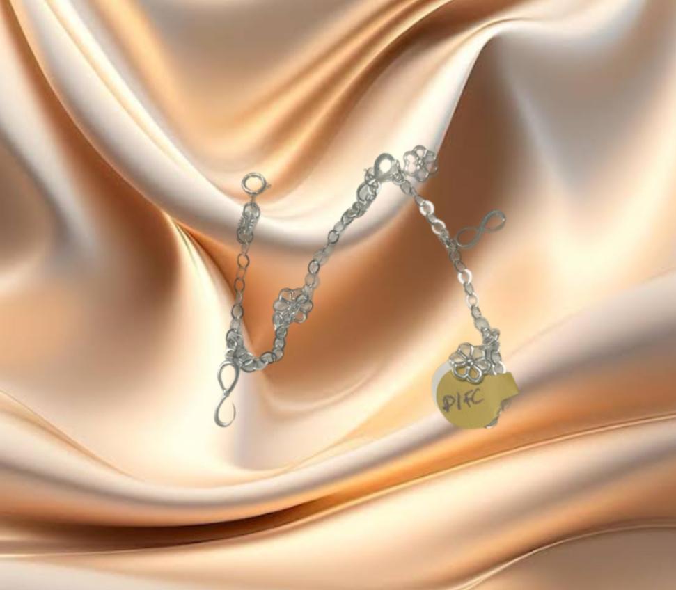 PULSERA DE INFINITO Y FLOR COLGANTES