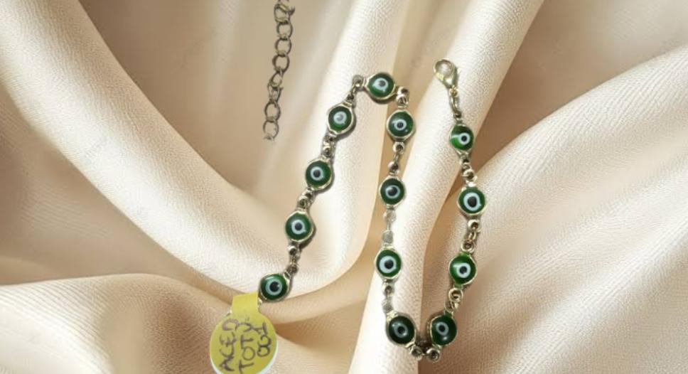 TOBILLERA DE OJO  TURCO VERDE