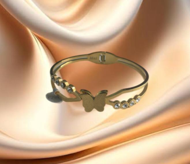 BRAZALETE MARIPOSA CON ZIRCONIA BLANCA
