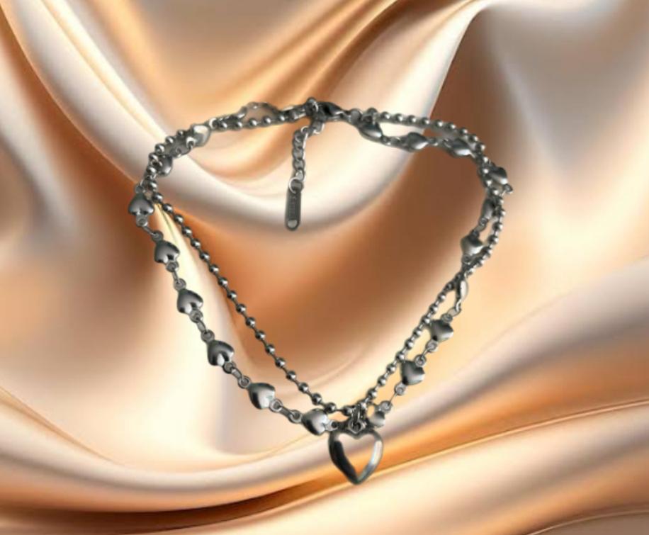 TOBILLERA DOBLE DE CORAZONES