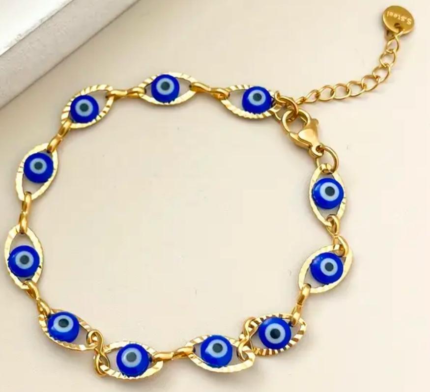 PULSERA OJO TURCO AZUL
