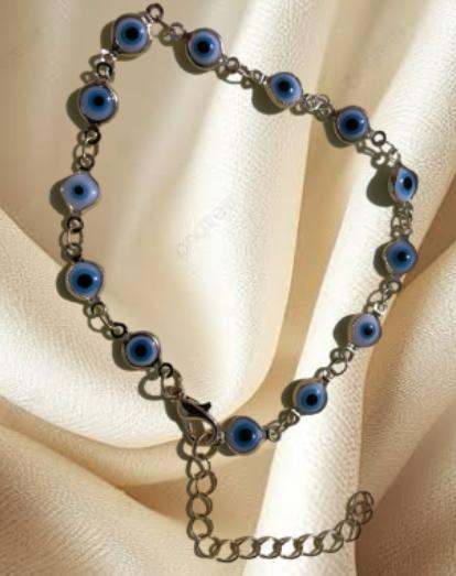 TOBILLERA OJO TURCO ELEGANTE COLOR BLANCO