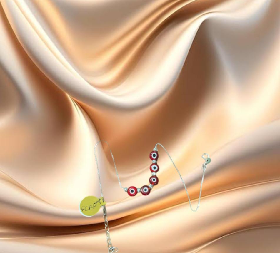 PULSERA OJOS TURCOS ROJOS