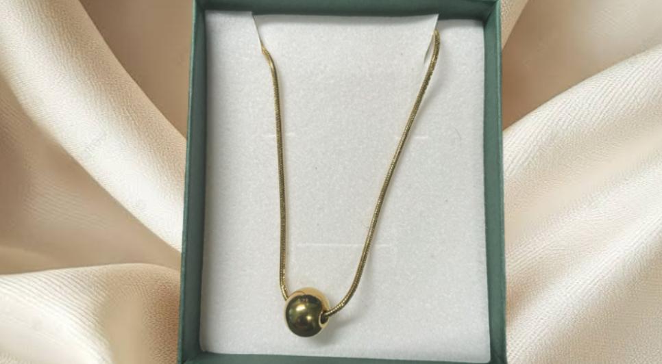 JUEGO DE CADENA Y DIJE DE BOLA