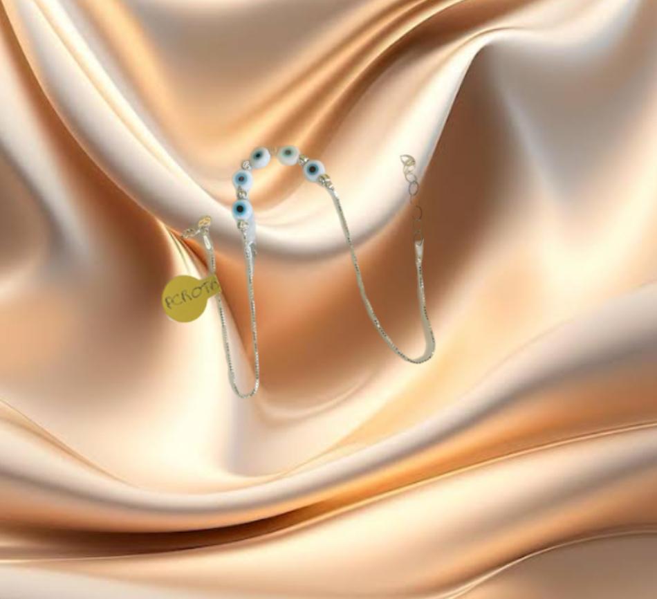 PULSERA OJOS TURCOS BLANCOS