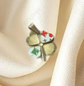 DIJE DE TREBOL DE ACERO INOXIDABLE