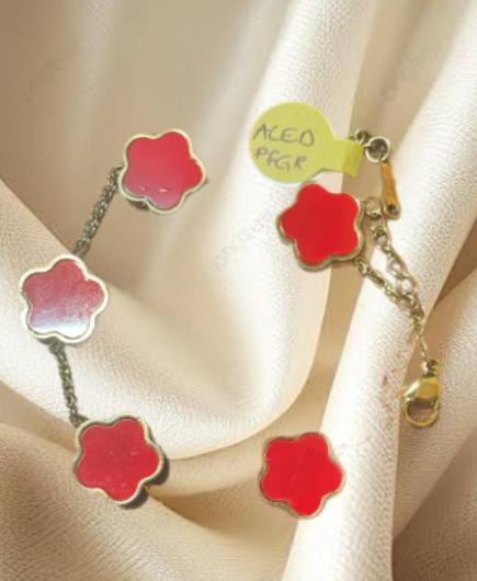 PULSERA DE FLOR ROJA